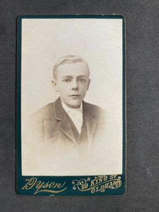 Victorian Carte De Visite Cdv: Child Young Man: Dyson: Oldham