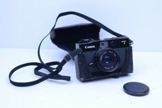 Vintage 1980s Canon A35 F 40mm 1:2.  8 Lens,  Case 35mm Film Camera Slr