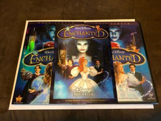 Disney Movie Club " Enchanted " 3d Lenticular Card Rare Includes Full Screen Dvd