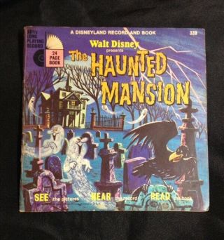 1970 Walt Disney Presents The Haunted Mansion Book Record Set 45 Rpm