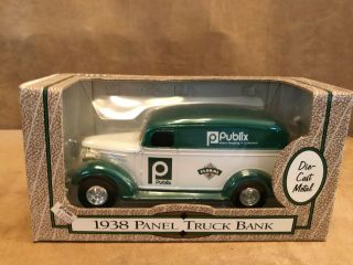 Ertl 1/25 Scale 1938 Chevy Panel Truck Publix Delivery Car Coin Bank Floral Car