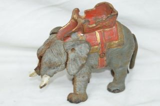 Vintage Cast Iron Mechanical Elephant Coin Bank For Repair - Trunk Is Broken Off