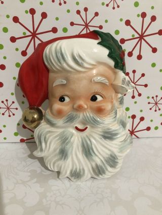 Vintage Napco Christmas Figurine Santa Wall Pocket