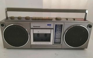 Vintage Panasonic Rx - 4930 Stereo Am Fm Cassette Tape Player Boombox Silver