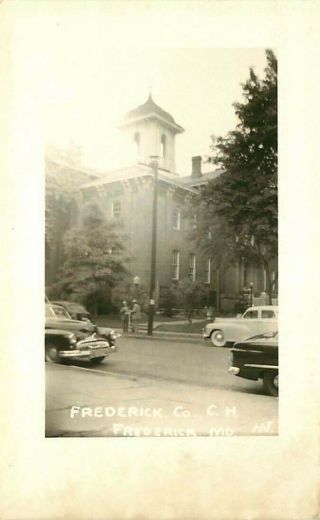 Real Photo Postcard Frederick County Courthouse,  Frederick,  Maryland Ca 1950s