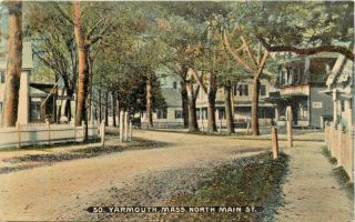 A View Of The Homes On North Main Street,  South Yarmouth,  Massachusetts Ma 1909