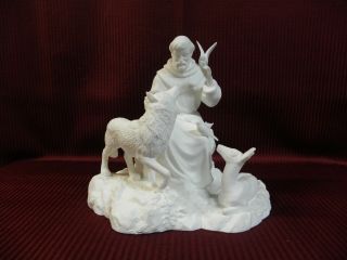 Lenox St.  Francis Of Assisi 1999 Fine Bone China White Unpainted Figurine