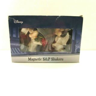Disney Mickey & Minnie Wedding Bride & Groom Magnetic Salt & Pepper Shakers