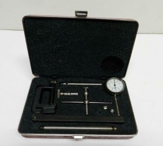 Vintage Starrett No.  196 Dial Test Indicator Set With Case.  001 Jeweled Made Usa