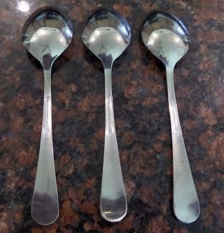 3 Towle Ashley Supreme Teaspoons 18/8 Stainless Rat Tail 2