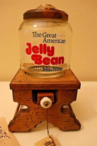 Vintage Nos " The Great American Jelly Bean Machine " Candy Dispenser