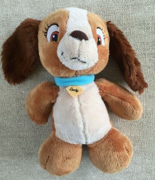 Vintage Disney Authentic Lady Blue Tag Lady And The Tramp Plush Dog Animal 10 "