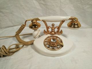 Vintage French Rotary Dial Desk Telephone Gte Automatic Electric - Made In Japan