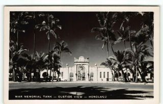 Natatorium W Clock & Diving Tower Postcard Unmailed Waikiki Beach,  Hawaii