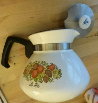 Vintage Corning Ware 6 Cup Teapot P - 104 Made In Usa Le The Kettle