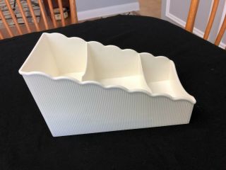 Vintage Tupperware The Place For Packets White Organizer Shelf 3495a - 2 Storage