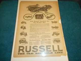 Russell & Co.  Massillon,  Oh 1920 Advertisement: Old Reliable Threshers