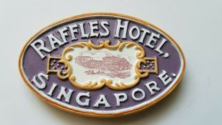 Raffles Hotel Singapore Cast Resin Oval Fridge Magnet