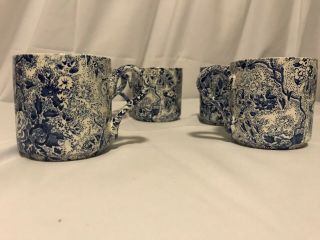 1979 Laura Ashley Chintzware Blue & White Floral Staffordshire Coffee/tea Mug