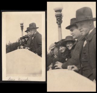 " Some Bunch " Self Portrait Camera Timer Selfie On Bridge 1910s Vintage Photo