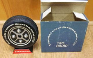 Vintage Firestone 721 Tire Shaped Transistor Radio W/ Box