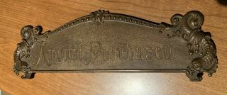 National Cash Register Top Sign 13 - 1/8” CC Yellow Brass Mid - Large 300 Class 2