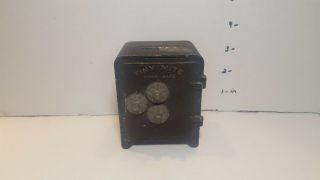 Vintage Tiny Mite Bank - Safe Coin Bank Bullseye By Arrow