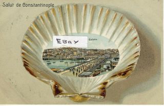 Salut De Constantinople Pont De Galata Embossed Card