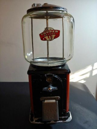 Vintage Topper Deluxe 1 Cent Gum Ball Machine