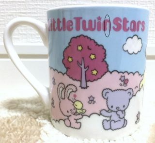 Sanrio Little Twin Stars Kiki Lala Ceramic Mug Cup Pottery China Skater FS JAPAN 2