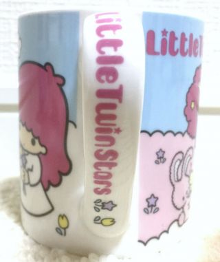 Sanrio Little Twin Stars Kiki Lala Ceramic Mug Cup Pottery China Skater FS JAPAN 3