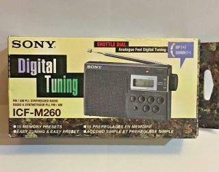 Sony Icf - M260 Am/fm Synthesized Clock Radio With Digital Tuning & Alarm