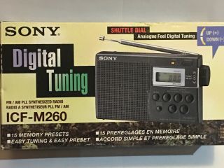 Sony ICF - M260 AM/FM Synthesized Clock Radio with Digital Tuning & Alarm 2