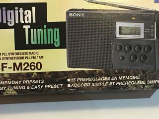 Sony ICF - M260 AM/FM Synthesized Clock Radio with Digital Tuning & Alarm 3