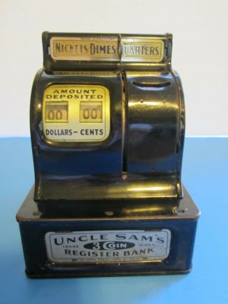 Vintage Durable Toy Co.  Nj - Usa - Black Tin Uncle Sam 