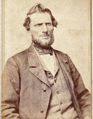 Seasoned Man From Rockford - 1860s Cdv Photo W/ Civil War Revenue Stamp - Illinois