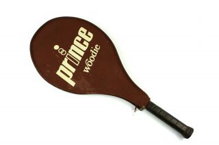 Prince Woodie Vintage Graphite Tennis Racquet 4 3/8 Leather Grip