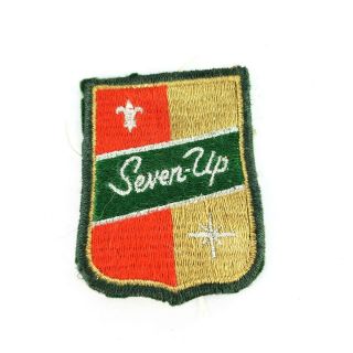 Seven - Up 7up Vtg Employee Uniform Patch Shield Embroidered Jacket Patch 1970s