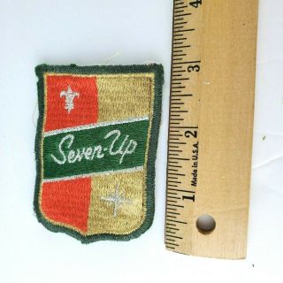 Seven - Up 7Up Vtg Employee Uniform Patch Shield Embroidered Jacket Patch 1970s 3