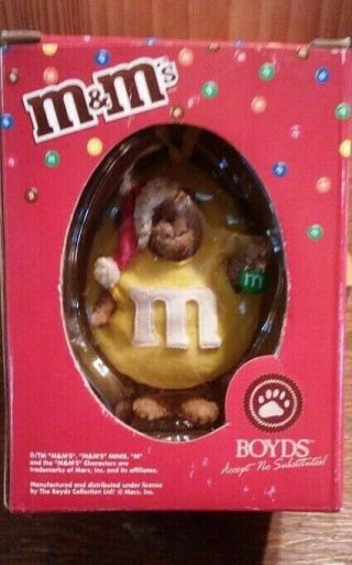 Boyds 257135mm Yellow M&m Ornament,  3 " Collectible Christmas Ornament