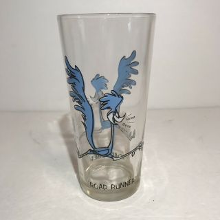 Vintage Road Runner Looney Tunes 1973 Pepsi Collector Series Drinking Glass Wb