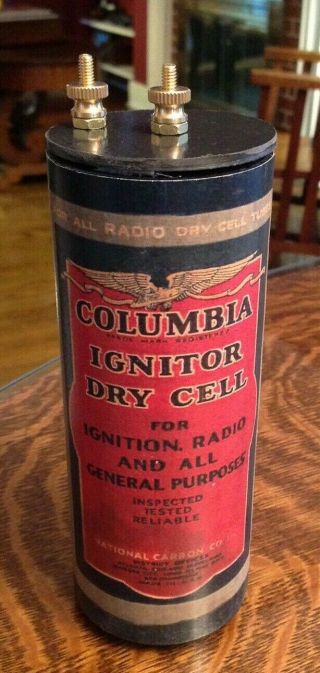 Antique Refillable Columbia Ignitor Dry Cell Battery Telephone,  Radio,  Lantern