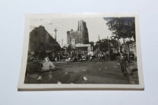 1930s Street Scene With Automobiles/cars & Businessmen Old Shanghai China Photo
