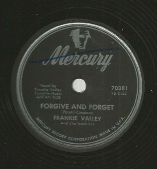 Doowop R&b 78 Flexi Disc - Frankie Valley & Travelers - Hear - 1954 Mercury