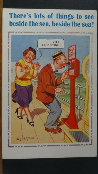 Donald Mcgill Comic Postcard: Mutoscope,  Penny Arcade & Seaside Pier Humour