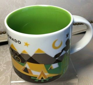 Starbucks You Are Here 14 Oz Ceramic Coffee Mug Colorado Nwot