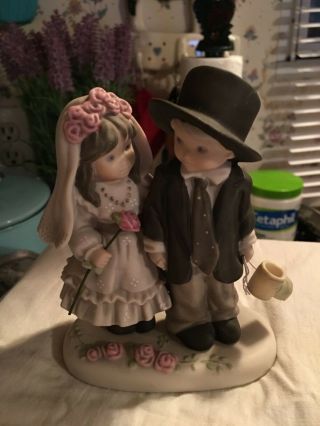 Enesco Promises of Love Figurine Cake Little Boy and Girl Wedding Topper in VGC 2