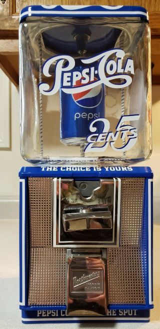 Pepsi Cola Coin Operated Northwestern Gumball Candy Machine / Sign