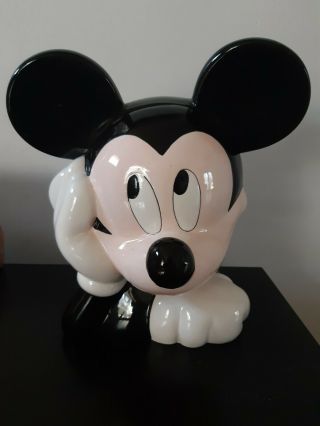 Disney Treasure Craft Mickey Mouse Cookie Jar Ceramic Kitchen Decor Container
