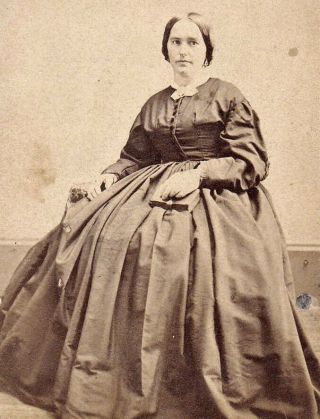 Lady With A Bible - 1864 Cdv Photo W/ Civil War Revenue Stamp - Mauch Chunk,  Pa